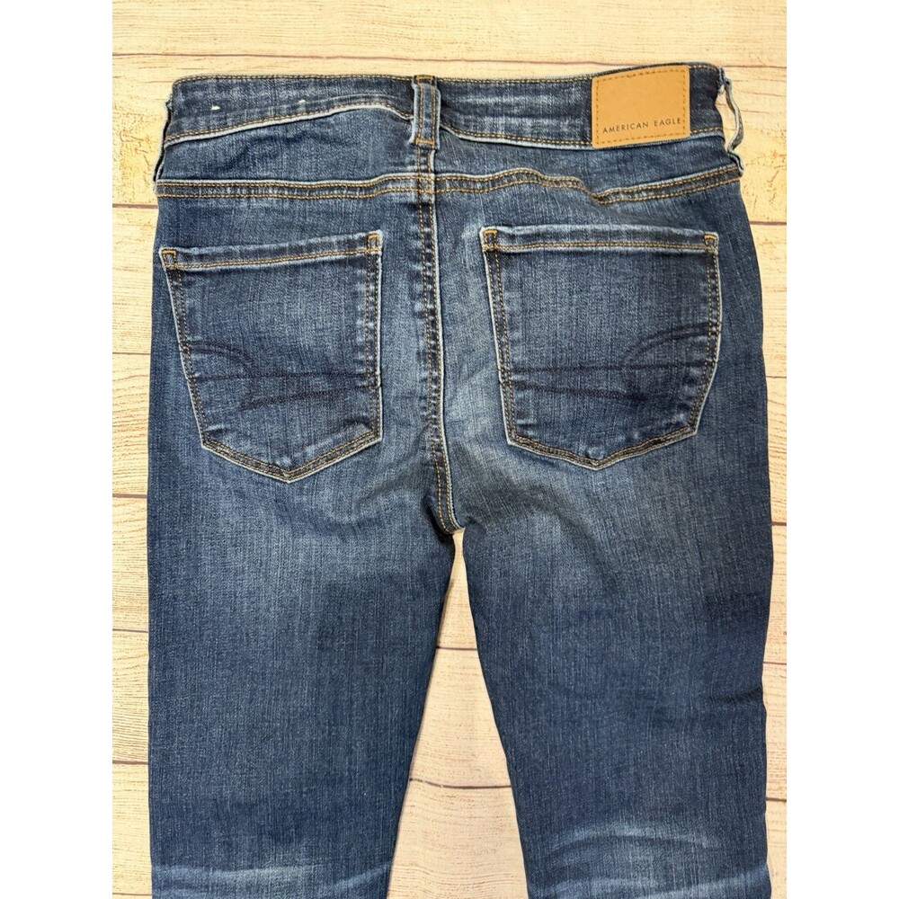 Women’s American Eagle Jeggings Next Level Stretch Distressed Size 0 Short Jeans - Picture 4 of 6